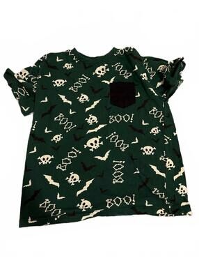 Eighty Eight Brand Boys Size 14 Green Halloween Print TShirt